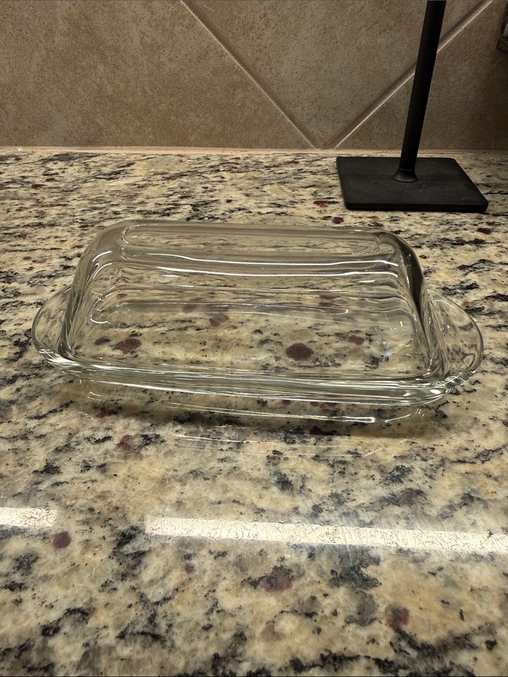 Clear Glass Butter Dish - Picture 4 of 4